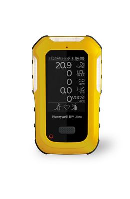 BW Technologies BW Ultra 5-Gas Detector (O2, LEL, H2S, CO, VOCs) with Pump, Yellow Housing